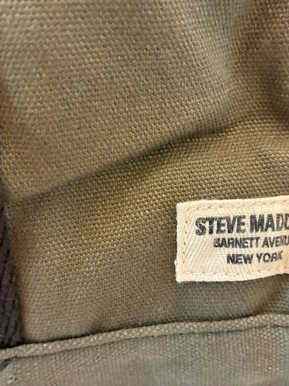 Steve Madden Canvas & Leather Duffle Bag